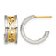 Stainless Steel Gold-Tone Polished C-Hoop Earrings for Women