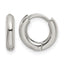 Stainless Steel Polished Hinged Huggie Hoop Earrings