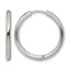 Stainless Steel Polished Hinged Huggie Hoop Earrings