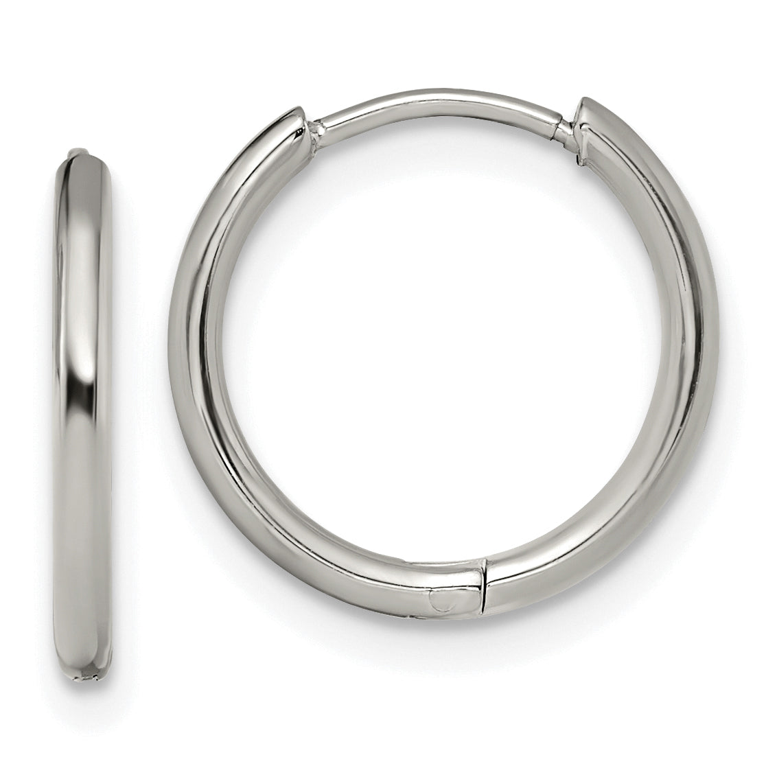 Chisel Stainless Steel Polished 1.6mm Hinged Hoop Earrings