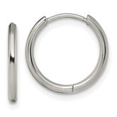 Chisel Stainless Steel Polished 1.6mm Hinged Hoop Earrings