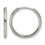 Stainless Steel Polished Hinged Huggie Hoop Earrings