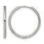 Stainless Steel Polished Hinged Huggie Hoop Earrings