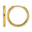Stainless Steel Gold-Tone Polished Hinged Huggie Hoop Earrings