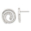 Stainless Steel Polished Cubic Zirconia Button Earrings for Women