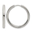 Stainless Steel Polished Hinged Huggie Hoop Earrings for Women