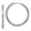 Stainless Steel Polished Hinged Huggie Hoop Earrings for Women