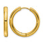 Stainless Steel Gold-Tone Polished Hinged Huggie Hoop Earrings for Women