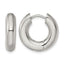 Stainless Steel Polished Hinged Huggie Hoop Earrings