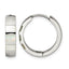 Stainless Steel Polished Pear Hinged Simulated Pearl Huggie Hoop Earrings