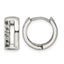 Stainless Steel Polished Hinged Huggie Hoop Earrings