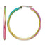 Stainless Steel Multi-Color Polished Hoop Earrings