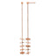 Stainless Steel Rose Gold-Tone Polished Drop Dangle Earrings for Women