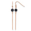 Stainless Steel Rose Gold-Tone Polished Drop Dangle Earrings for Women