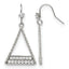 Stainless Steel Polished Cubic Zirconia Drop Dangle Earrings for Women