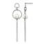 Stainless Steel Polished Pear Simulated Pearl Drop Dangle Earrings for Women
