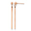 Stainless Steel Rose Gold-Tone Polished Drop Dangle Earrings for Women