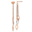 Stainless Steel Polished Rose IP-plated Post Dangle Earrings