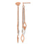 Stainless Steel Rose Gold-Tone Polished Drop Dangle Earrings for Women