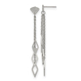 Chisel Stainless Steel Polished Multi Chain Post Dangle Earrings
