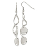 Chisel Stainless Steel Polished Twisted Shepherd Hook Earrings