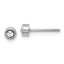 Chisel Stainless Steel Polished Crystal Earrings