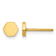 Stainless Steel Gold-Tone Polished Button Earrings for Women