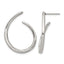 Polished Stainless Steel Hoop Earrings 23mm