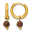 Stainless Steel Gold-Tone Polished Hinged Hoop Earrings for Women