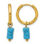 Stainless Steel Gold-Tone Polished Hinged Hoop Earrings for Women