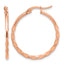 Stainless Steel Rose Gold-Tone Polished Hoop Earrings for Women
