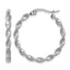Stainless Steel Gold-Tone Polished Twisted Hoop Earrings for Women