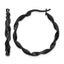Polished Gold-Tone Stainless Steel Hoop Earrings 2.85mm Black