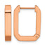 Stainless Steel Rose Gold-Tone Polished Square Hinged Hoop Earrings for Women