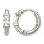 Polished Cubic Zirconia Stainless Steel Hoop Earrings 15.6mm