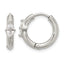 Polished Cubic Zirconia Stainless Steel Hoop Earrings 4.4mm