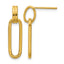Polished Gold-Tone Stainless Steel Drop Earrings 6.6mm