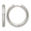 Stainless Steel Hinged Cubic Zirconia Huggie Hoop Earrings for Women