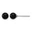Stainless Steel Black Onyx Ball Earrings for Women