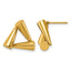 Polished Gold-Tone Stainless Steel Button Earrings 17.35mm
