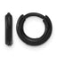 Stainless Steel Black Huggie Hoop Earrings for Women