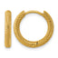 Stainless Steel Gold-Tone Diamond-cut Hinged Huggie Hoop Earrings for Women