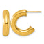 Polished Gold-Tone Stainless Steel Hoop Earrings 18.3mm