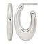 Stainless Steel Teardrop J-Hoop Earrings for Women