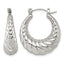 Polished Stainless Steel Hoop Earrings 24.35mm