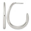 Polished Stainless Steel Hoop Earrings 29.5mm