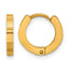 Gold-Tone Polished Textured Stainless Steel Hoop Earrings 13.3mm