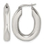 Polished Stainless Steel Hoop Earrings 22.2mm