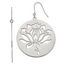 Chisel Flower Cut-Out Dangle Earrings in Stainless Steel - Sophia Jewelers