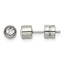 Stainless Steel Polished Cubic Zirconia Stud Earrings